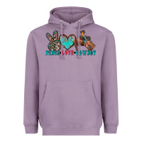 Lavender peace love cowboy Heavyweight Hoodie - Zillion Design Studio