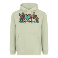 Matcha peace love cowboy Heavyweight Hoodie - Zillion Design Studio
