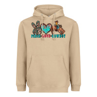Mushroom peace love cowboy Heavyweight Hoodie - Zillion Design Studio