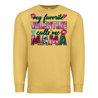 Antique Gold my favorite valentine calls me mama Premium Sweatshirt - Zillion Design Studio