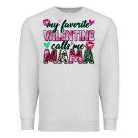 Dove Grey my favorite valentine calls me mama Premium Sweatshirt - Zillion Design Studio