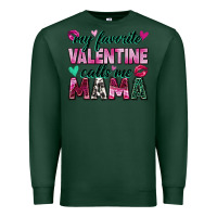 Sports Green my favorite valentine calls me mama Premium Sweatshirt - Zillion Design Studio