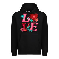 Black love with balloons Premium Hoodie - AdoDesignShop