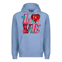 Colony Blue love with balloons Premium Hoodie - AdoDesignShop