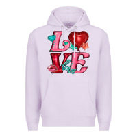 Lilac love with balloons Premium Hoodie - AdoDesignShop