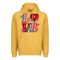Mustard love with balloons Premium Hoodie - AdoDesignShop