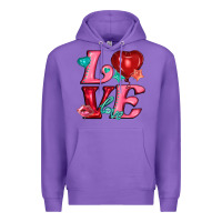 Purple love with balloons Premium Hoodie - AdoDesignShop