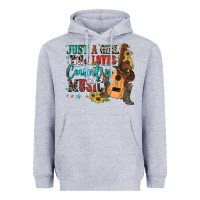 Heather Grey just a girl who loves country music Heavyweight Hoodie - Zillion Design Studio