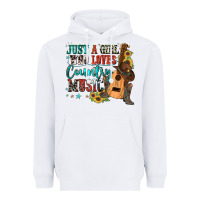 White just a girl who loves country music Heavyweight Hoodie - Zillion Design Studio
