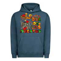 Pigment Midnight Navy dia de los muertos Urban Hoodie - AdoDesignShop