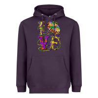 Plum Mardi Gras Love With King Cake Heavyweight Hoodie - RanaPortraitStore