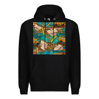 Black student delivery specialist seamless pattern Premium Hoodie - BundleAndBundleShop