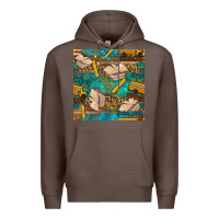 Coffee student delivery specialist seamless pattern Premium Hoodie - BundleAndBundleShop