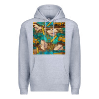 Heather Grey student delivery specialist seamless pattern Premium Hoodie - BundleAndBundleShop