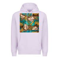 Lilac student delivery specialist seamless pattern Premium Hoodie - BundleAndBundleShop