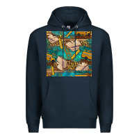 Navy student delivery specialist seamless pattern Premium Hoodie - BundleAndBundleShop