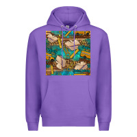 Purple student delivery specialist seamless pattern Premium Hoodie - BundleAndBundleShop