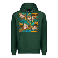 Sports Green student delivery specialist seamless pattern Premium Hoodie - BundleAndBundleShop