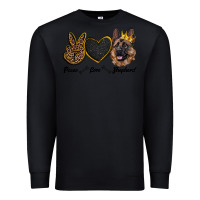 Black peace love shepherd Premium Sweatshirt - RanaPortraitStore
