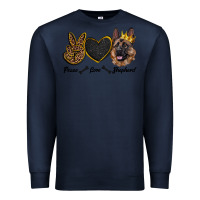 Navy peace love shepherd Premium Sweatshirt - RanaPortraitStore