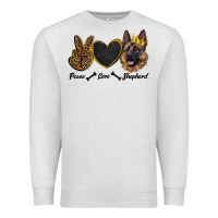 Oatmeal Heather peace love shepherd Premium Sweatshirt - RanaPortraitStore