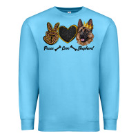 Ocean Blue peace love shepherd Premium Sweatshirt - RanaPortraitStore