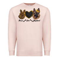 Pale Pink peace love shepherd Premium Sweatshirt - RanaPortraitStore