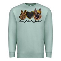 Seafoam peace love shepherd Premium Sweatshirt - RanaPortraitStore