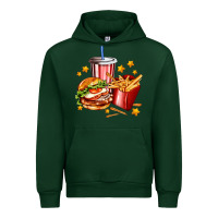 Forest Green hamburger potatoes and coke Urban Hoodie - AdoDesignShop