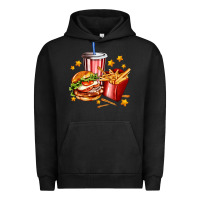 Pigment Black hamburger potatoes and coke Urban Hoodie - AdoDesignShop