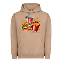 Pigment Burro hamburger potatoes and coke Urban Hoodie - AdoDesignShop
