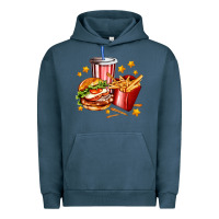 Pigment Midnight Navy hamburger potatoes and coke Urban Hoodie - AdoDesignShop