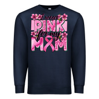 Navy i wear pink for my mom Premium Sweatshirt - Zillion Design Studio
