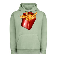 Pigment Oil Green french fries Urban Hoodie - AdoDesignShop