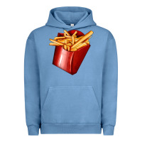 Pigment Pebble Blue french fries Urban Hoodie - AdoDesignShop