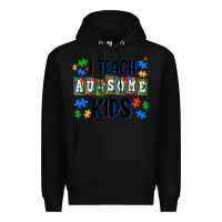 Black i teach ausome kids Premium Hoodie - AdoDesignShop