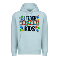 Blue Mist i teach ausome kids Premium Hoodie - AdoDesignShop