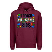 Burgundy i teach ausome kids Premium Hoodie - AdoDesignShop