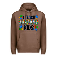 Chestnut i teach ausome kids Premium Hoodie - AdoDesignShop