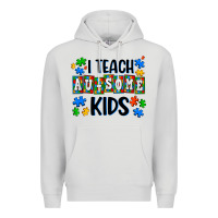 Dove Grey i teach ausome kids Premium Hoodie - AdoDesignShop
