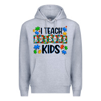 Heather Grey i teach ausome kids Premium Hoodie - AdoDesignShop