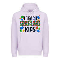 Lilac i teach ausome kids Premium Hoodie - AdoDesignShop