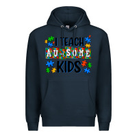 Navy i teach ausome kids Premium Hoodie - AdoDesignShop