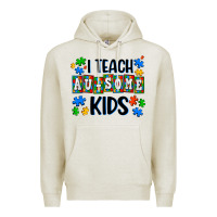 Oatmeal Heather i teach ausome kids Premium Hoodie - AdoDesignShop