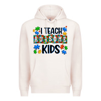Pale Pink i teach ausome kids Premium Hoodie - AdoDesignShop
