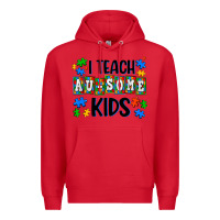 Red i teach ausome kids Premium Hoodie - AdoDesignShop
