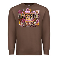 Chestnut i run on caffeine and kisses Premium Sweatshirt - Zillion Design Studio