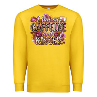 Lemon i run on caffeine and kisses Premium Sweatshirt - Zillion Design Studio