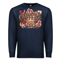 Navy i run on caffeine and kisses Premium Sweatshirt - Zillion Design Studio