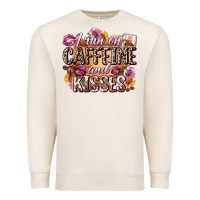 Sandshell i run on caffeine and kisses Premium Sweatshirt - Zillion Design Studio